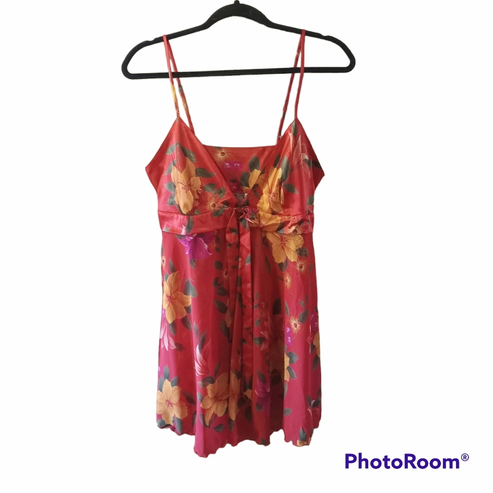NWT Intimate Secrets Medium Nightie Lingerie Slip Dress Beautiful Orange…